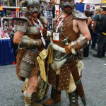Skyrim Dovahkiin and Nord in Banded Steel Armor